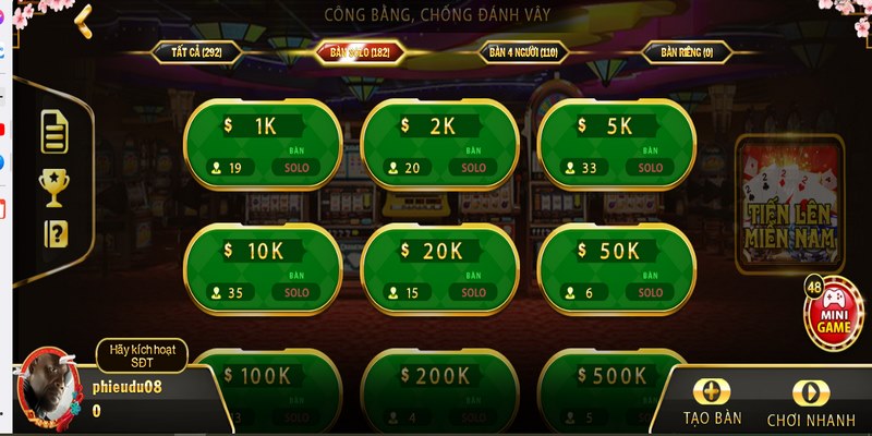 Tiến Lên là game bài truyền thống thu hút người chơi tại sảnh game Go88